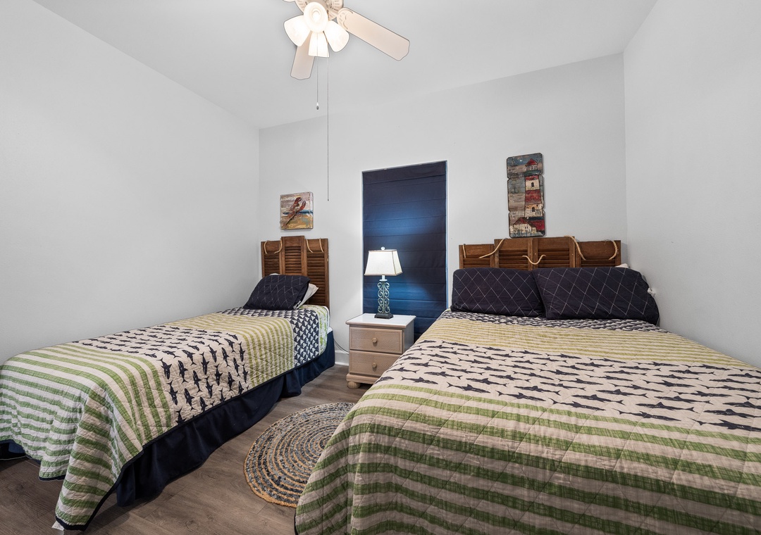 Guest bedroom 2 with one twin and one full bed