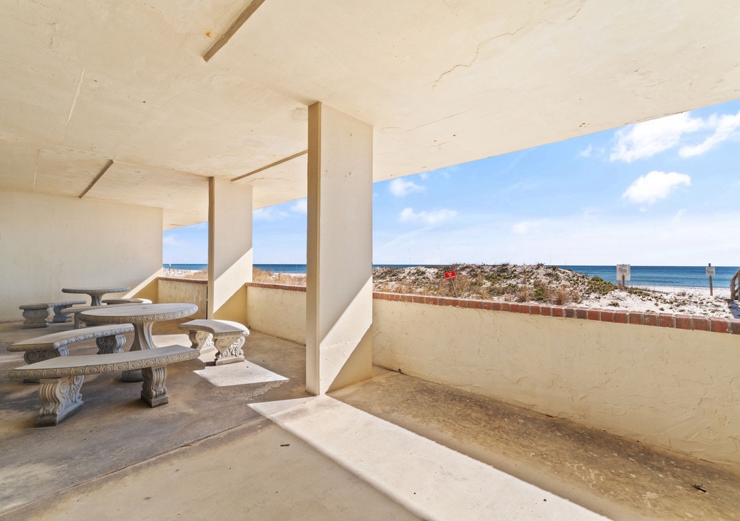 Beachside picnic area