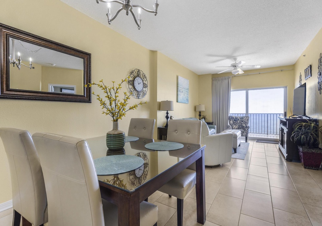 Dining and living space