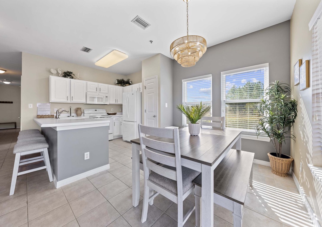 Dining and kitchen area