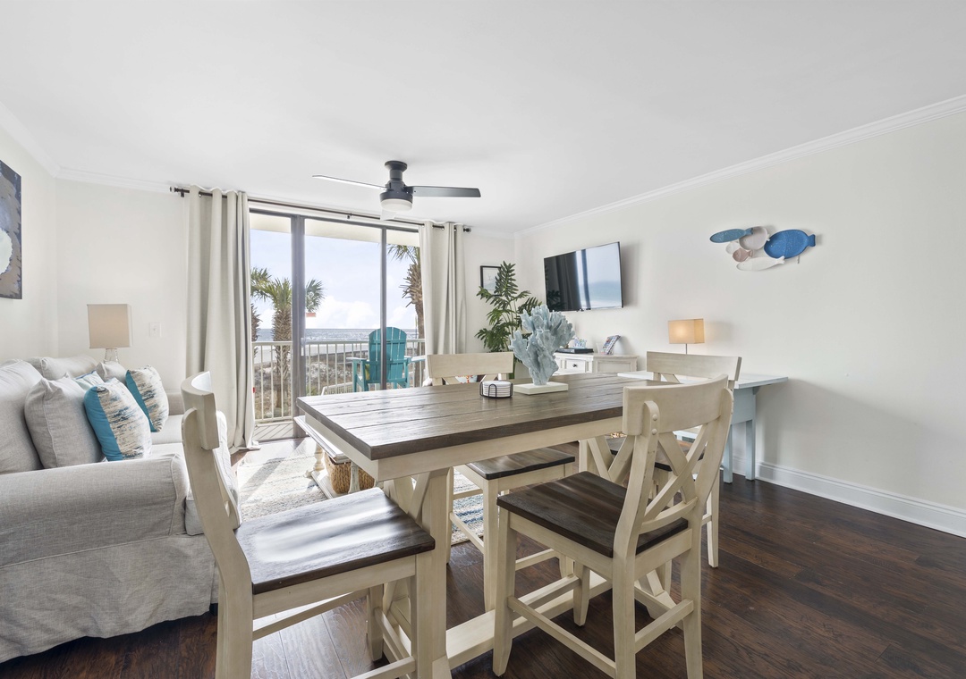 Dining table with a view