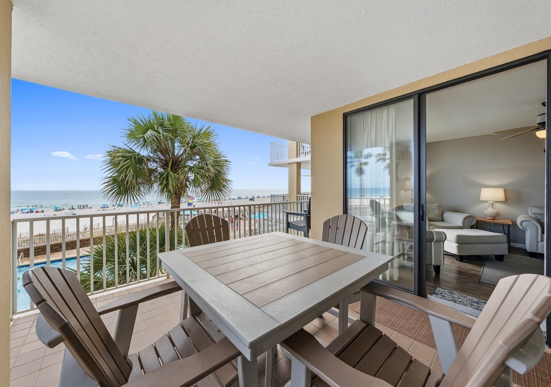 Private balcony seating