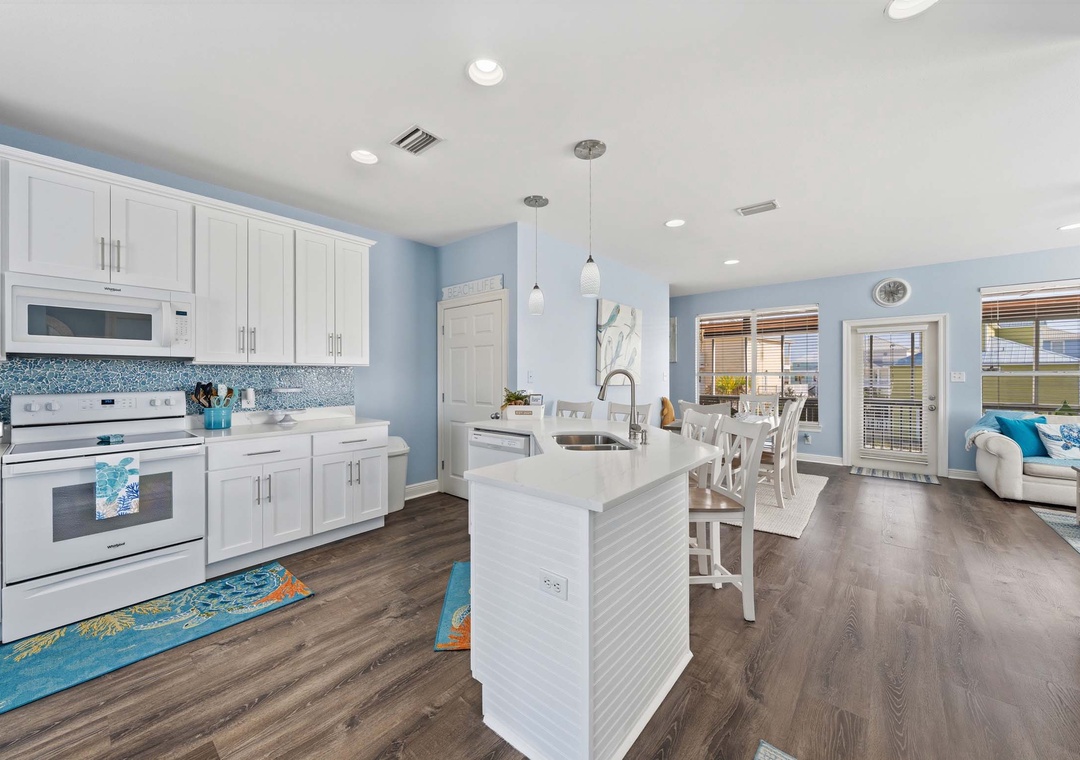 Kitchen island with bar seating