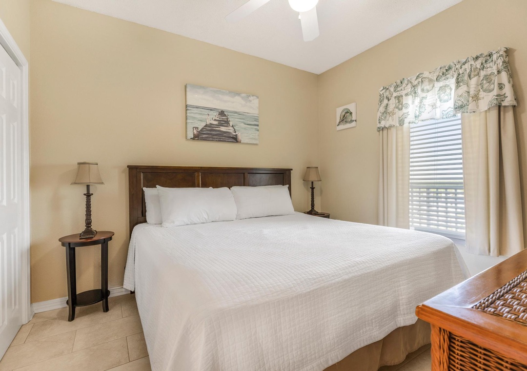 Guest bedroom with king bed
