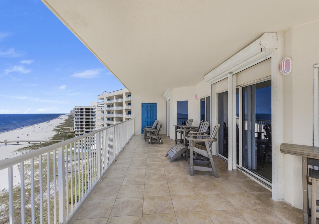 Beachfront balcony