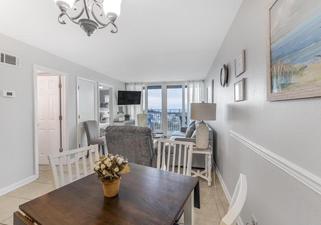 Dining and living space