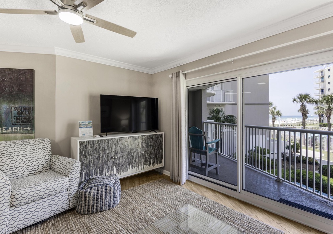 Living room with balcony access