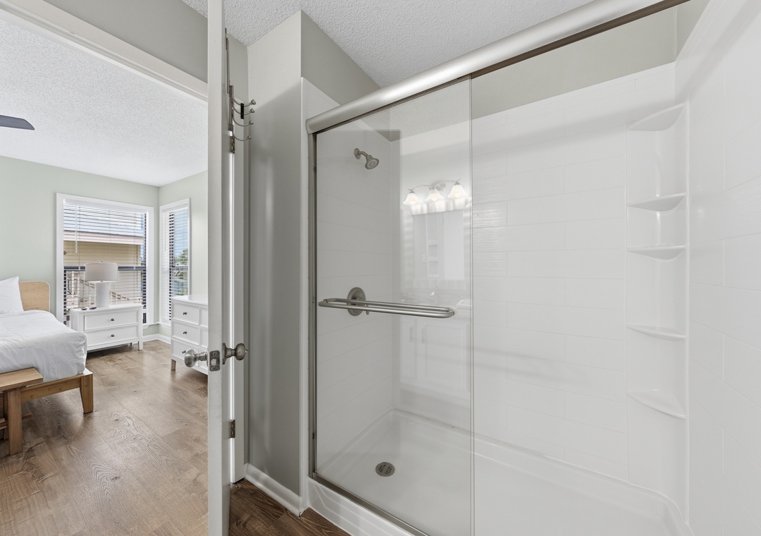 Primary ensuite bathroom with walk-in shower