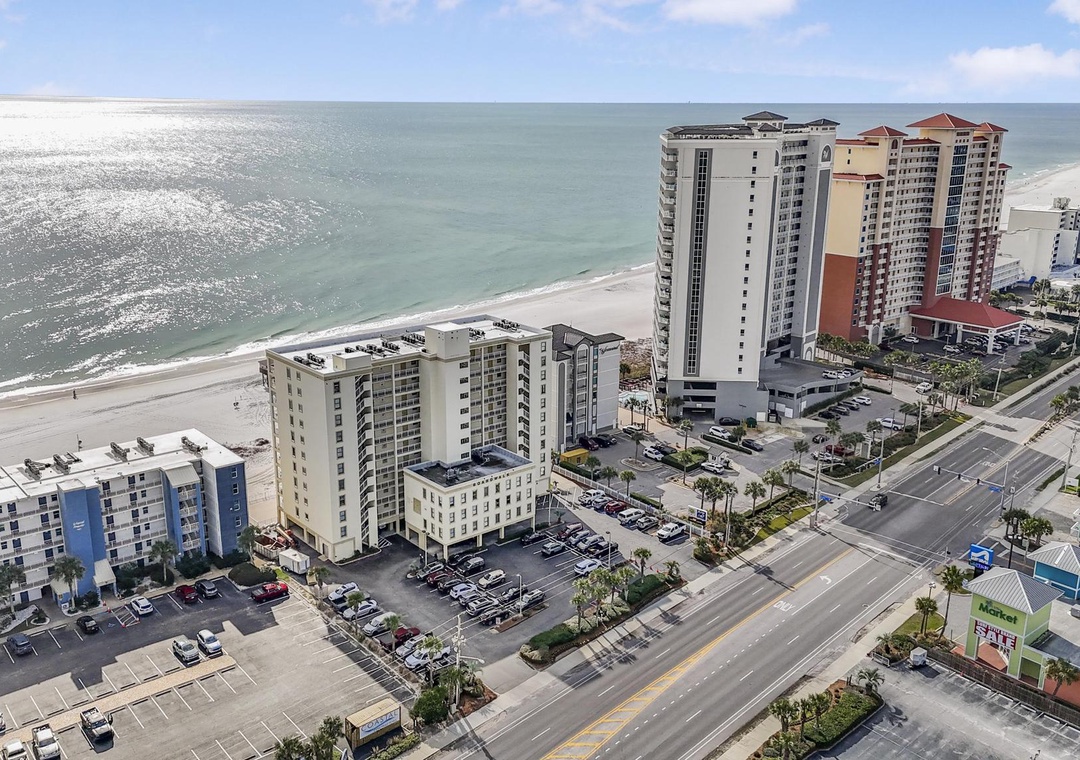 Aerial view of Boardwalk in Gulf Shores