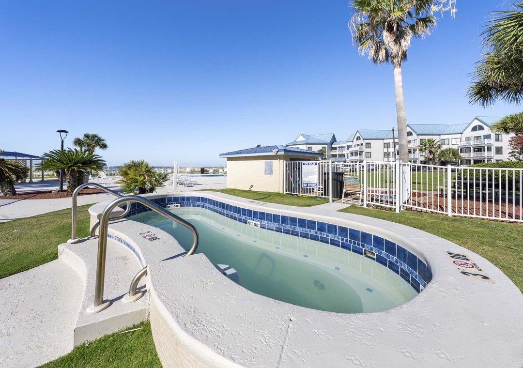 Large hot tub