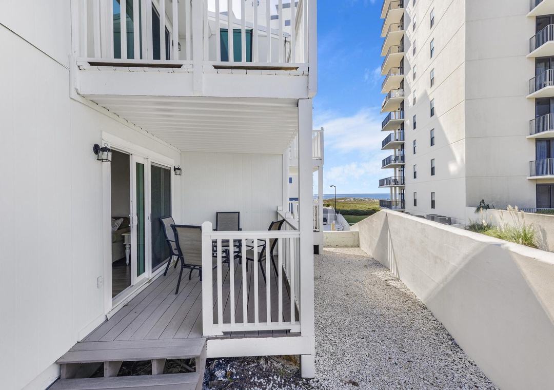Balcony with partial water views