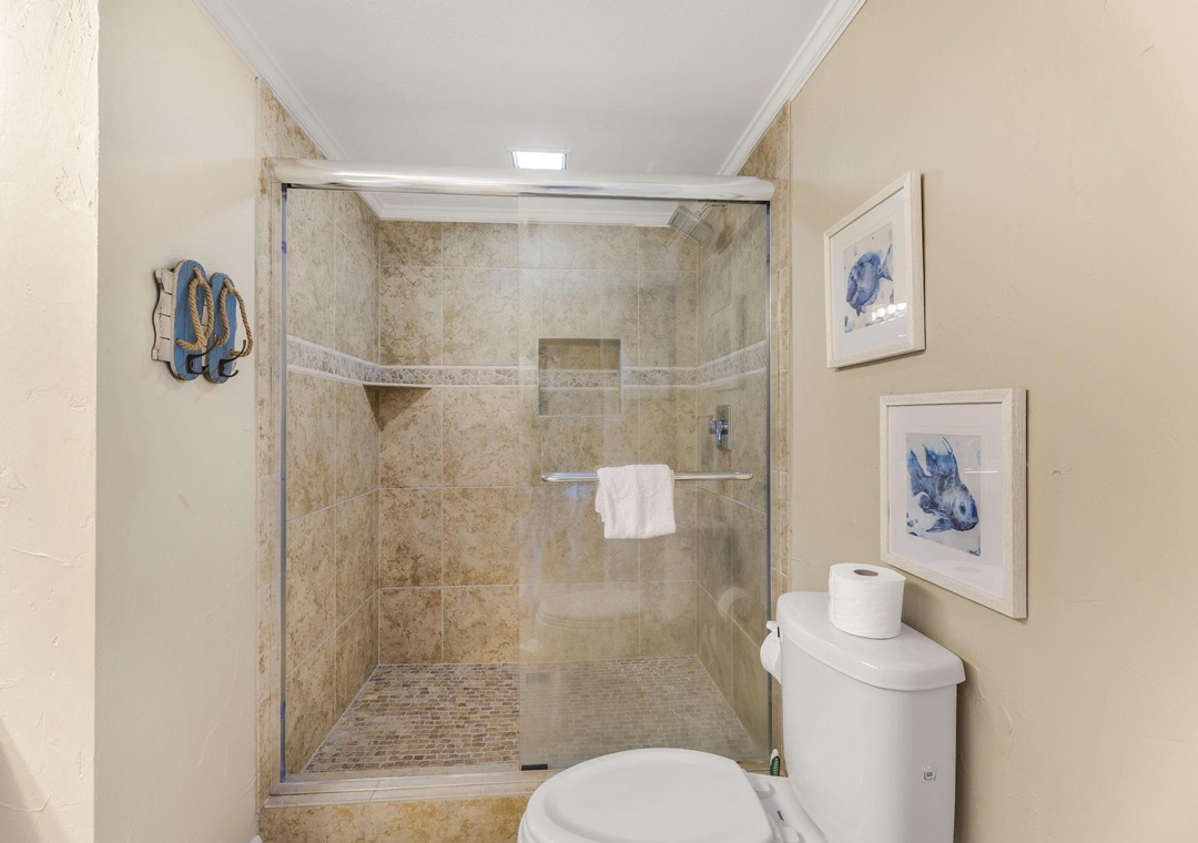 Primary ensuite bathroom with walk-in shower