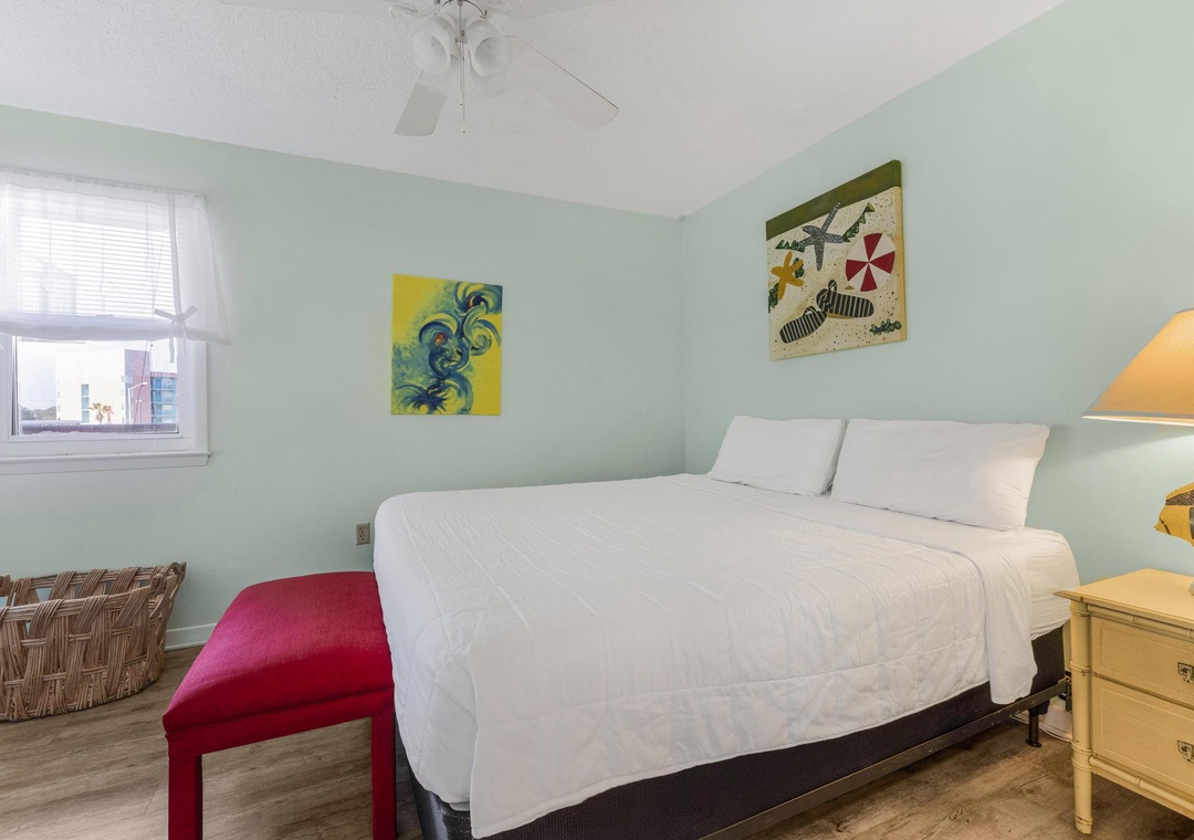 Guest bedroom with king bed