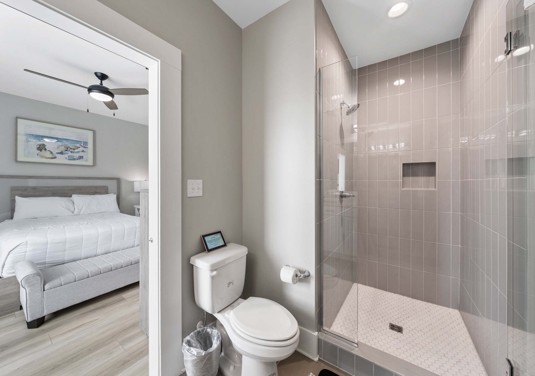 Primary ensuite bathroom with walk-in shower