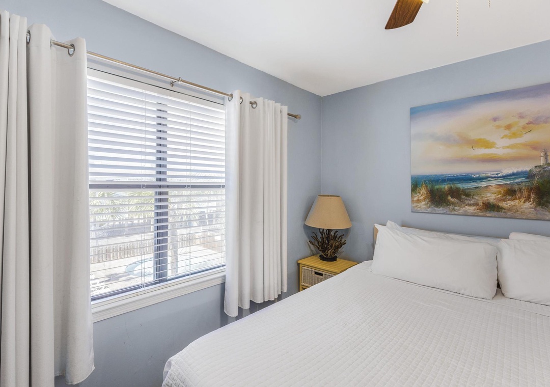 Primary bedroom with natural light