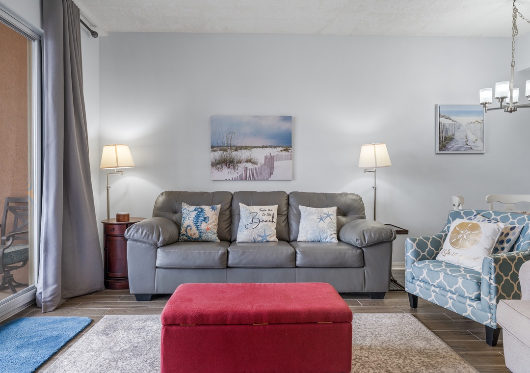 Sleeper sofa in the living room