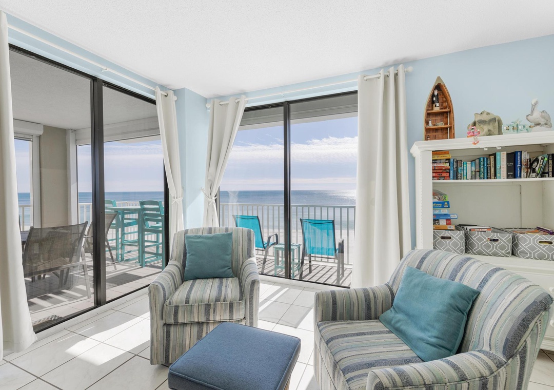 Living room with balcony access