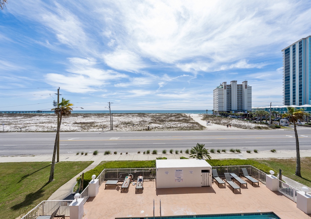 Enjoy the view from the balcony