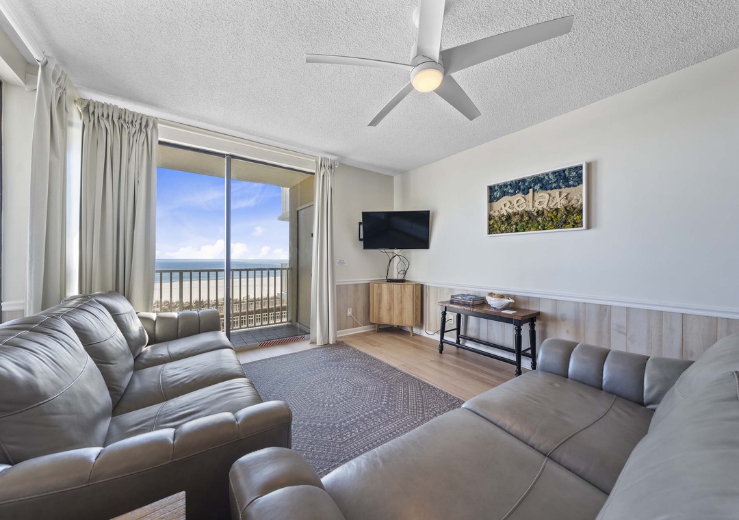 Living room with balcony access