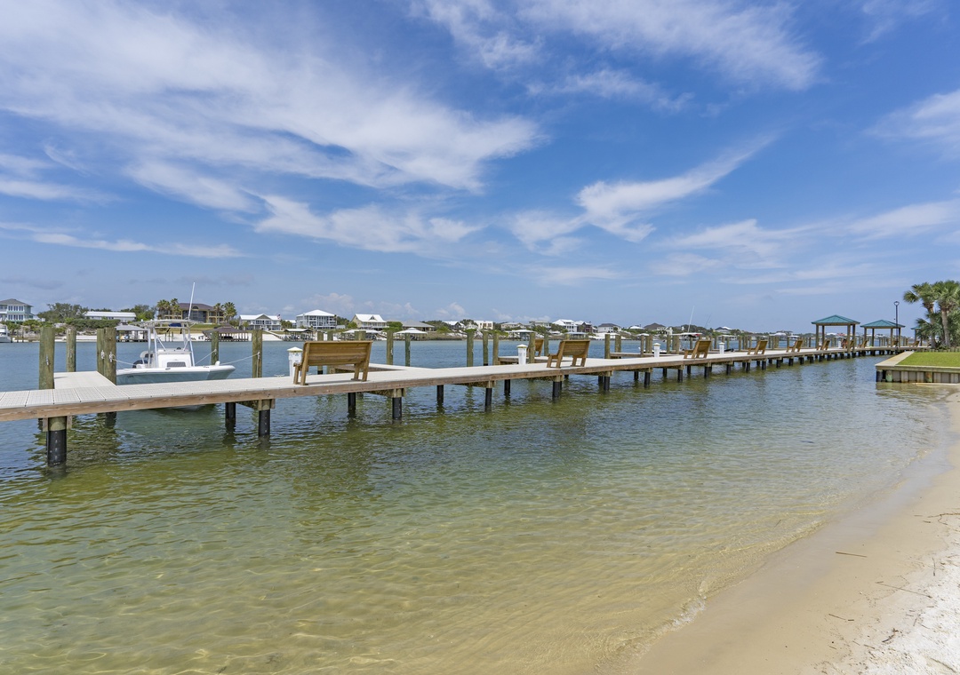Riverside boat slips