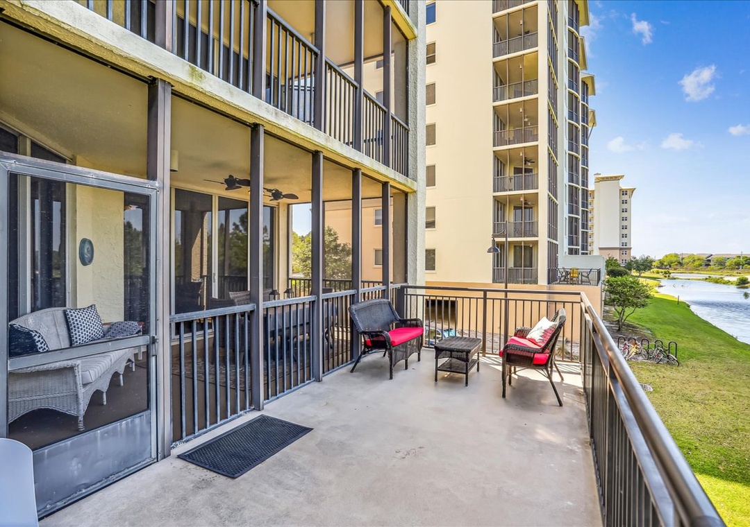 Relax on the open patio