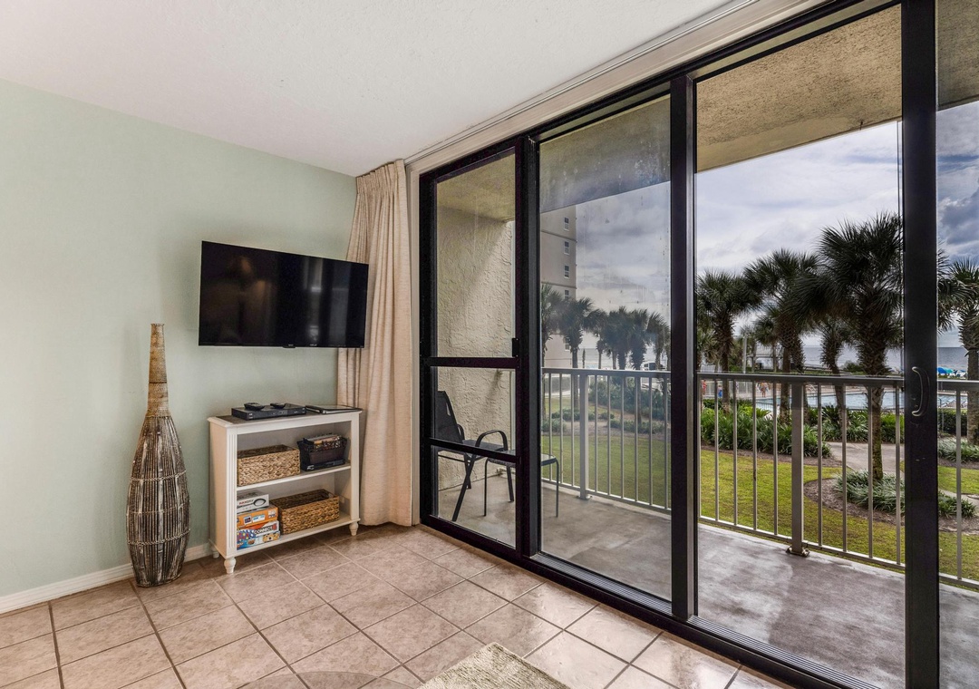 Living room with balcony access