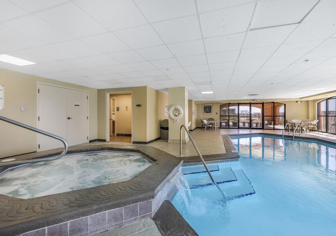 Indoor pool and hot tub