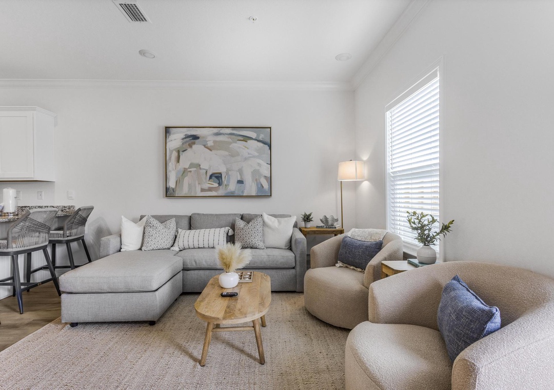 Living room with sleeper sofa