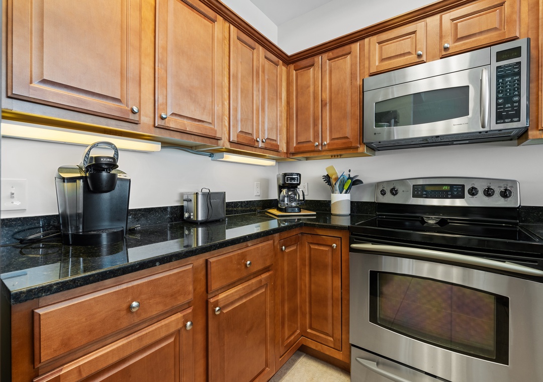 Kitchen with Keurig coffee maker