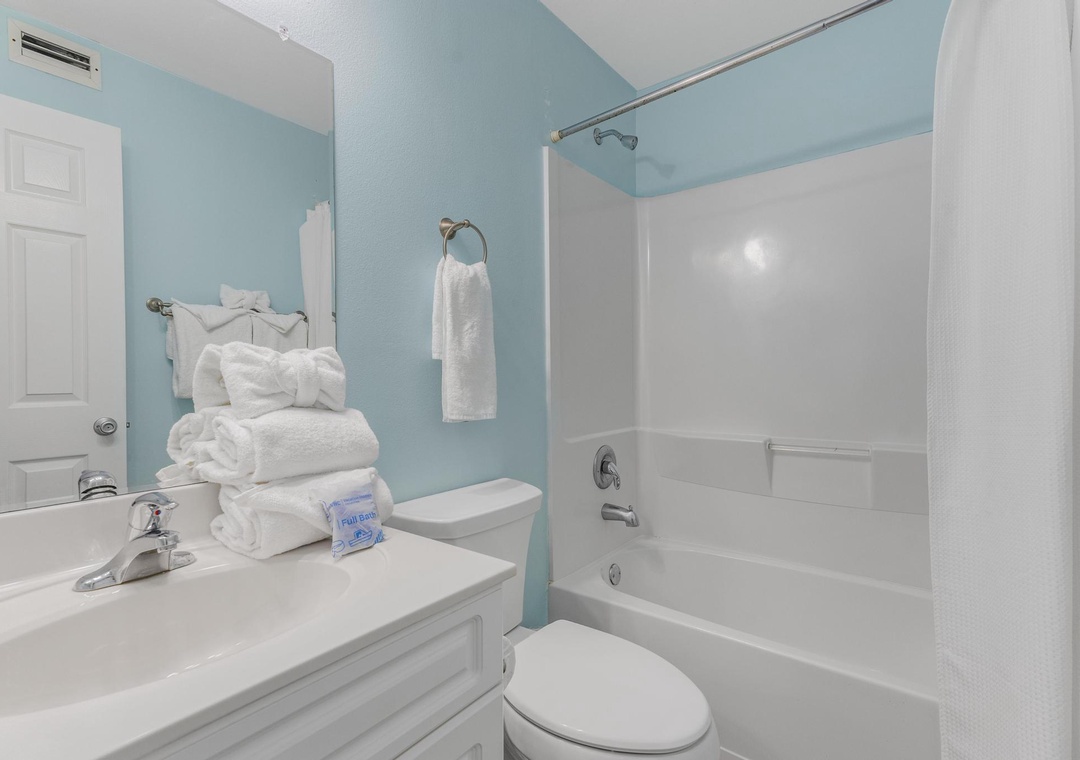 Guest bathroom with shower/tub combo