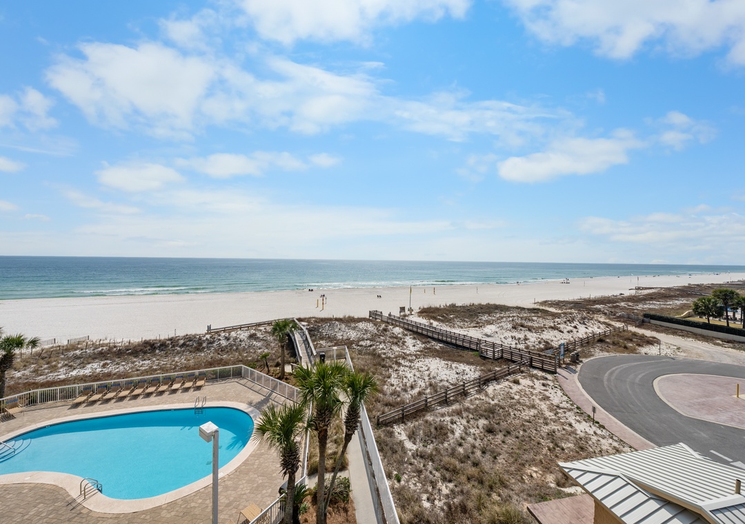 Beautiful beach and pool views