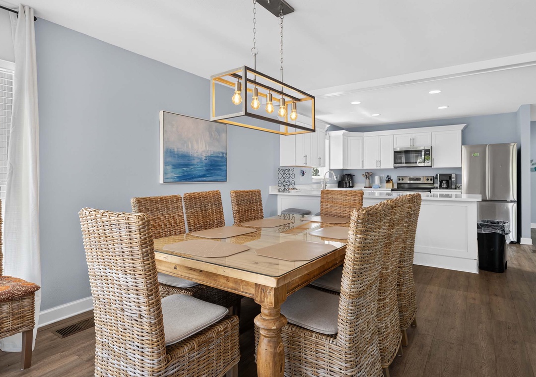 Dining and kitchen area