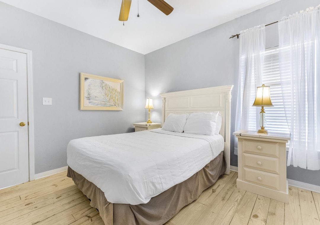 Primary bedroom with queen bed