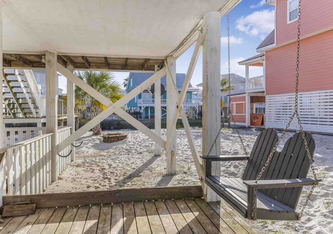 Relax on the porch swing