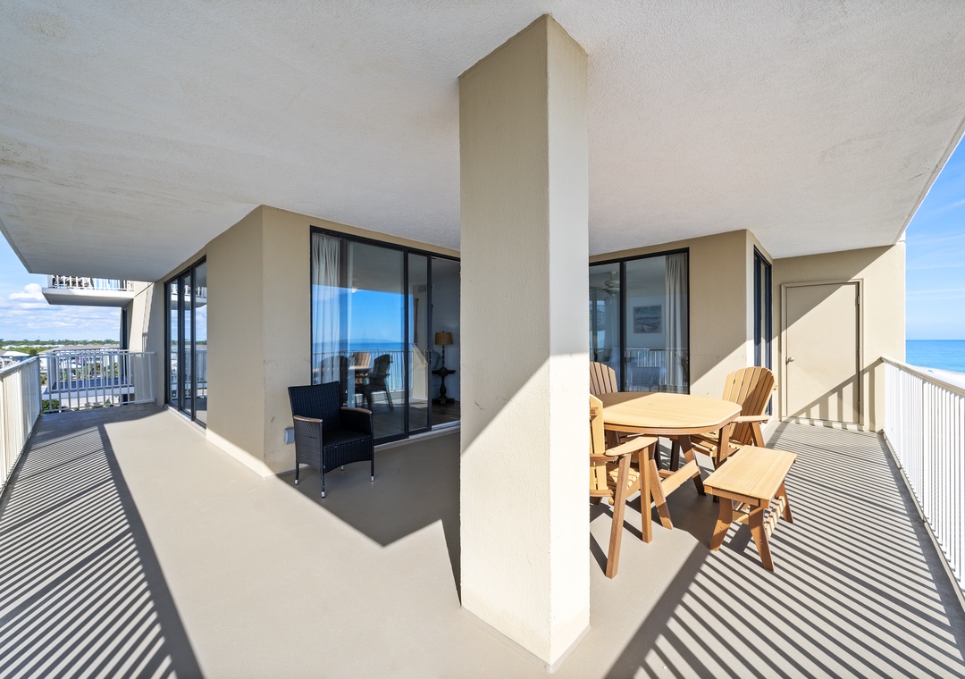 Large private balcony