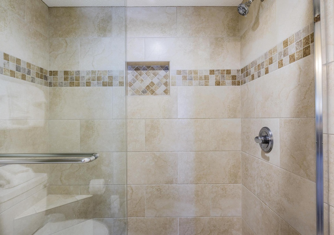 Primary bathroom with walk-in shower