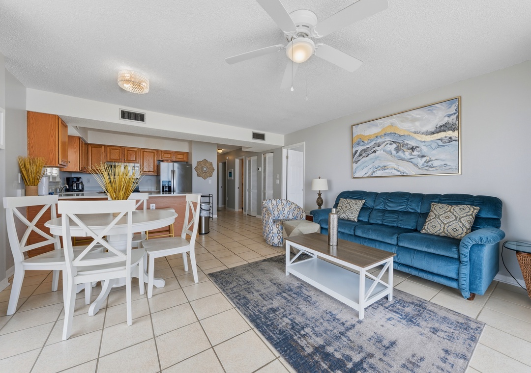 Living room with sleeper sofa