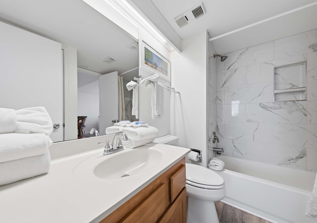 Guest bathroom with shower/tub combo