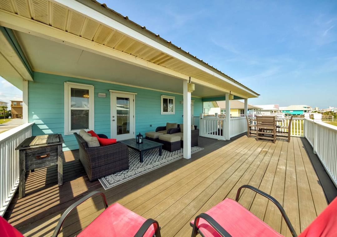 Spacious and private deck.