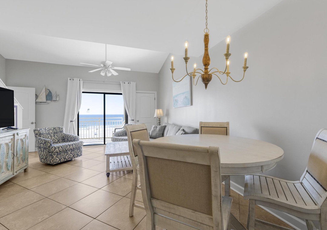 Dining and living area