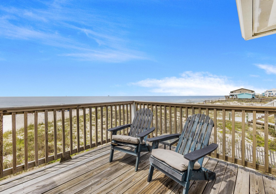 Relax on the deck with stunning Gulf views