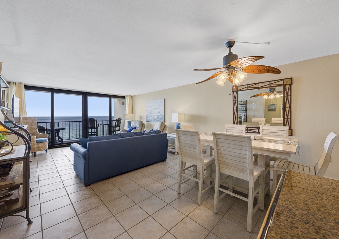 Living and dining space