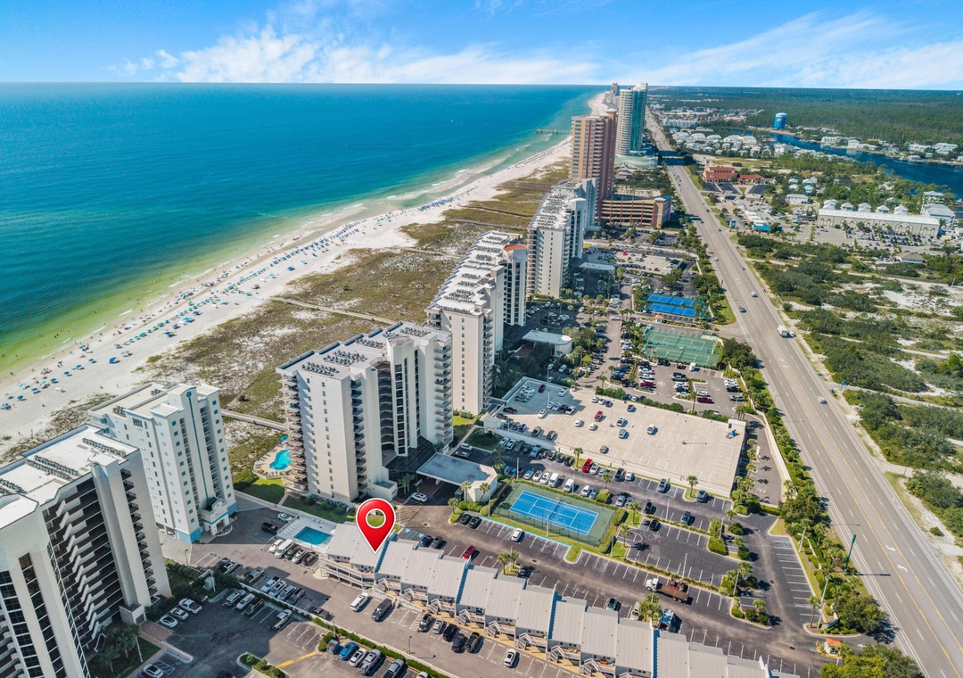 Aerial view of Perdido Dunes
