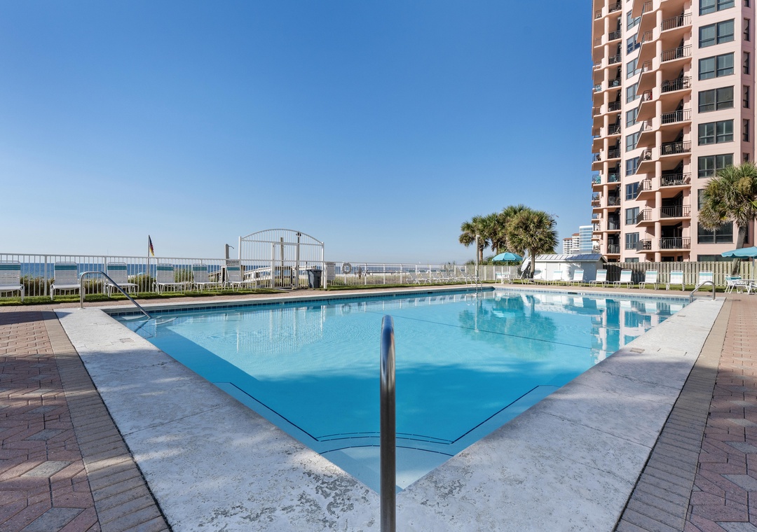 Community pool near the beach