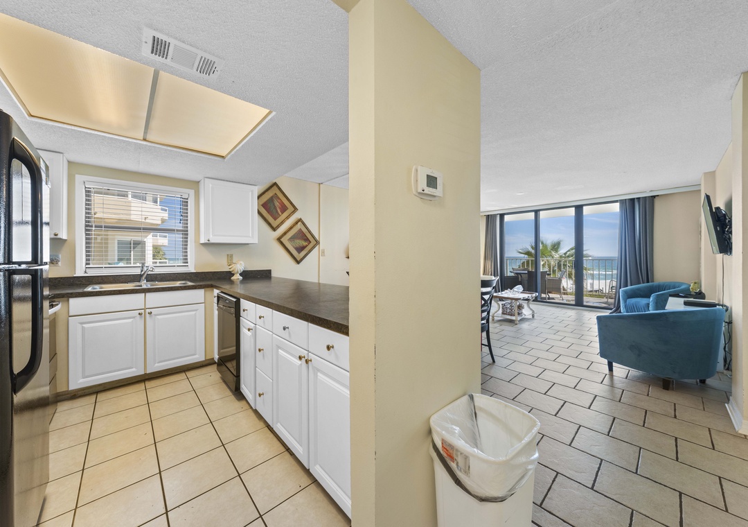 Kitchen and living space