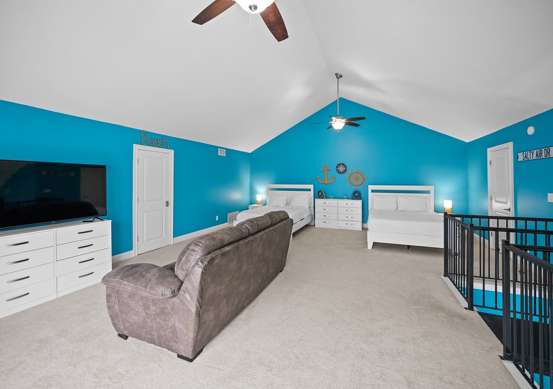 Fun hangout space in the loft