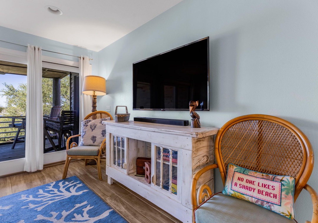 Large flat-screen TV