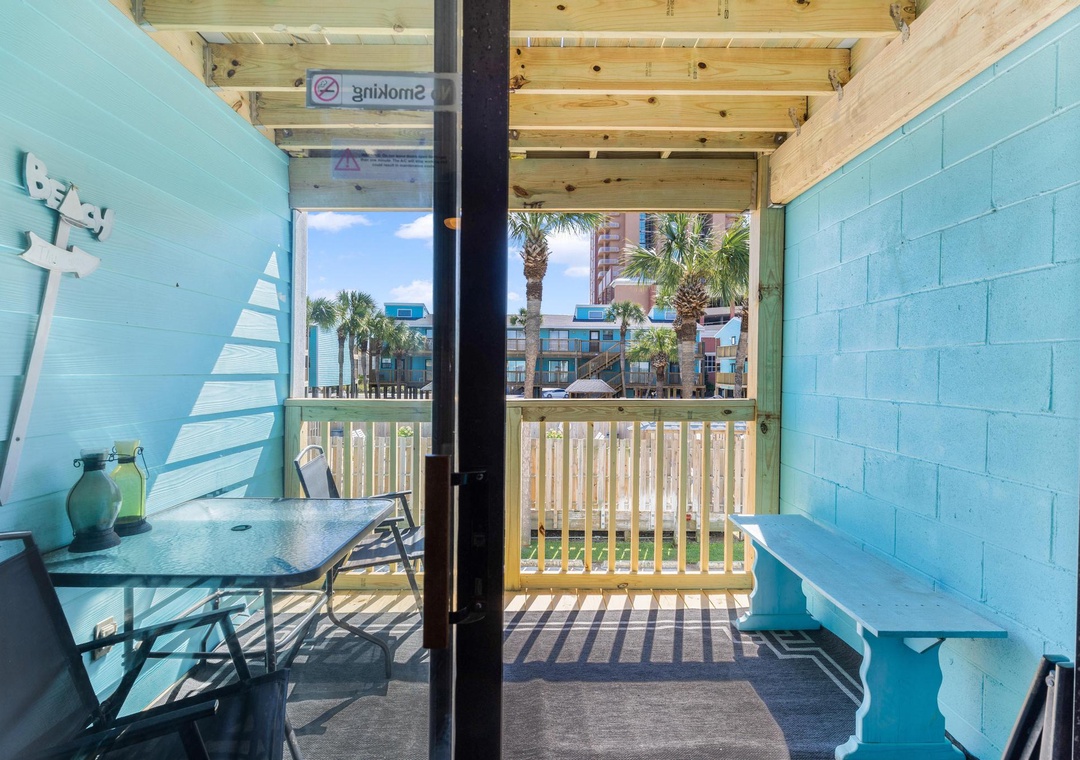Balcony access from living room