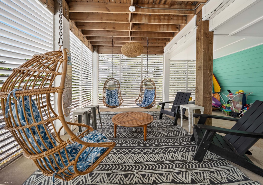 Covered patio area