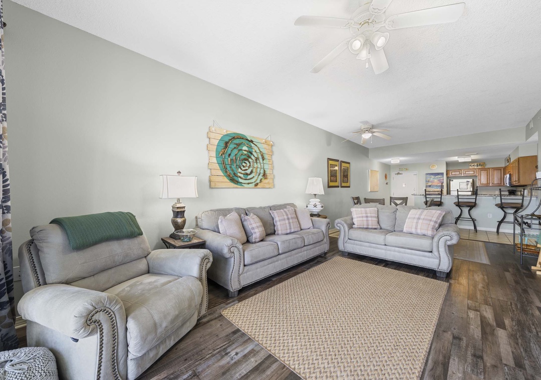 Living room with sleeper sofa